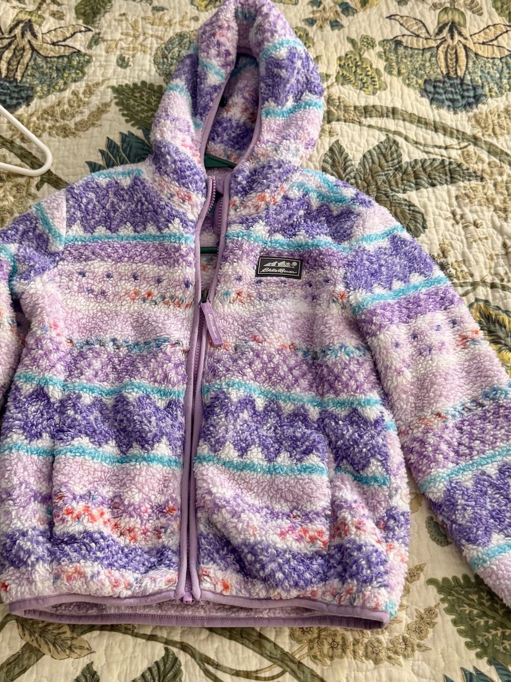 Eddie Bauer Lavender & Purple Sherpa Hoodie for Kids
